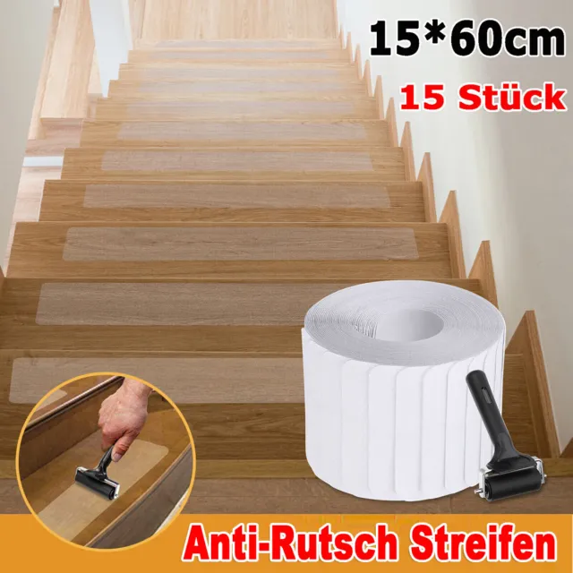 Anti Rutsch Schutz Stopp Streifen 3cm + gummiert schwarz+ Treppe Stufen  Matte