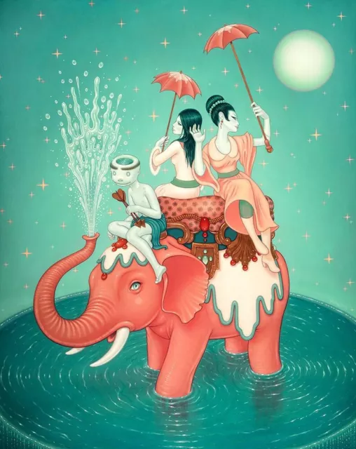Tara McPherson SAFETY OF WATER Large ART GICLEE PRINT Signed Numbered #68/100