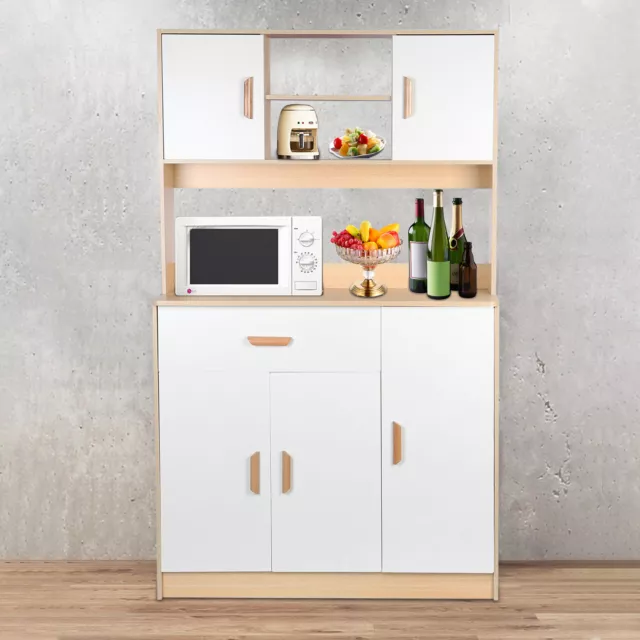 KITCHEN PANTRY STORAGE Cabinet Independent wall-mounted high sideboard ...