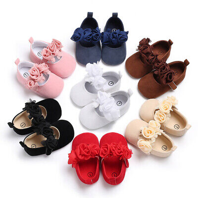 Newborn Baby Girl Pram Shoes Infant Princess Wedding Party Dress Shoes 0-18Month