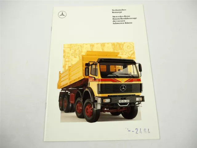 Mercedes Benz truck construction site vehicles tipper heavy class brochure 1991