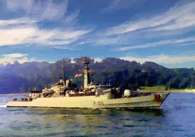 HMS AVENGER '82 Return' - HAND FINISHED, LIMITED EDITION ART (25)