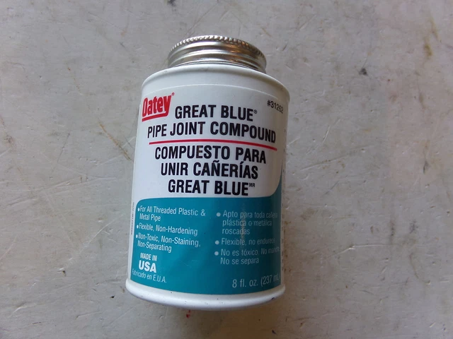 OATEY GREAT BLUE Pipe Joint Compound 8 Fl Ounce - New $23.50 - PicClick