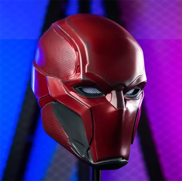 Arkham Knight Mask Red Hood Batman Gothan Helmet Halloween Props Cosplay Gift 3