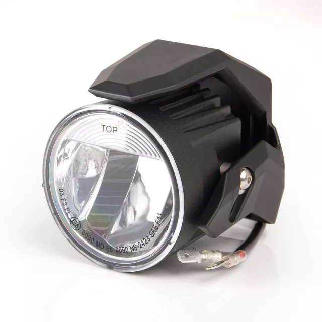 KiWAV 3" Round LED Fog Lamp Metal Housing ABS Shield for Café racer 1PCE 2