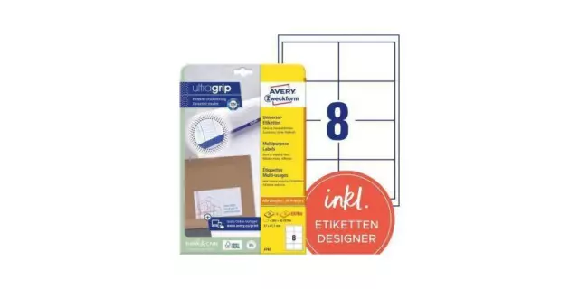 AVERY Zweckform Universal-Etiketten 4782 97x67,7mm weiß 200 Stück