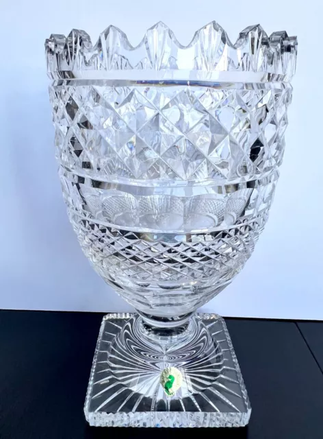 Waterford Crystal Footed Trophy Vase Urn 10.5" Magnificent Rare