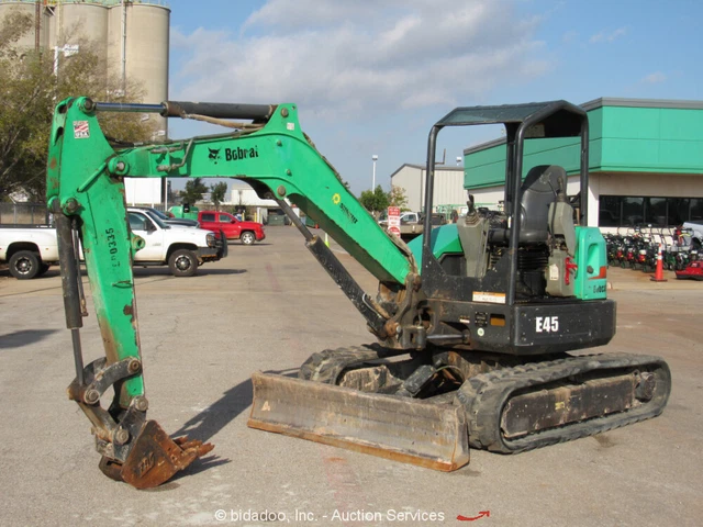 2013 Bobcat E45 Mini Excavator Rubber Tracks Backhoe Aux Hyd Q C Bucket
