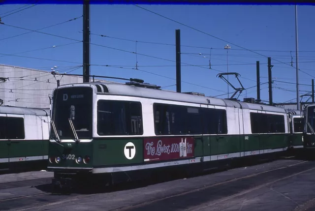 Trolley Slide - Boston T MBTA #34025 LRV Train Car 1980 Transit Massachusetts