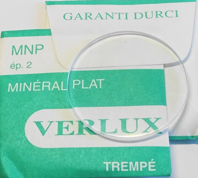 Verre De Montre Plat 32.5 Mm Avec Joint - VERLUX, Fabriqué En France, Pour Remplacement