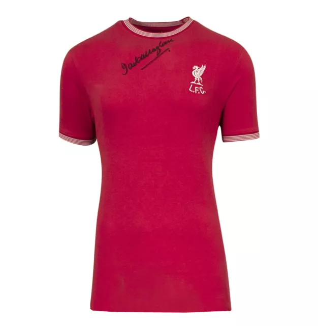 Ian Callaghan Signed Liverpool Shirt - Heritage Red Shankly Tee Autograph