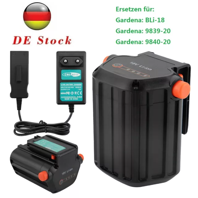 Akku 18V 3000mAh Li-ion für Gardena BLi-18 9840-20 9839-20 EasyCut Li-18/50 9823