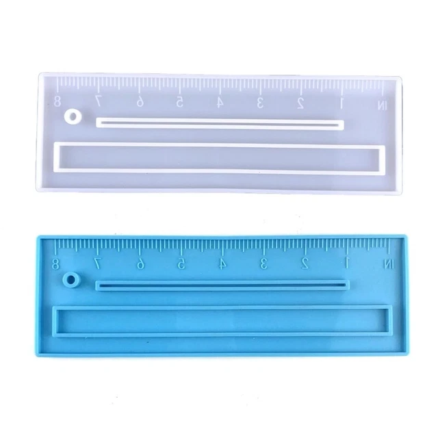 Rectangle Ruler Resin Mold Measurement Tool Silicone Mold with Scale Stationery