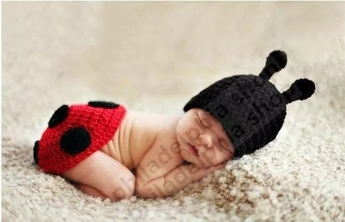 Lovely Bugs Baby Hat Set Photography Knit Crochet Outfit Cute Boys Girl 249