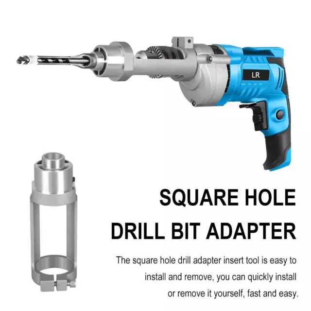 Square Drill Holder (A)$ Electric Drill Square Hole Aid Bit Mounting Bracket