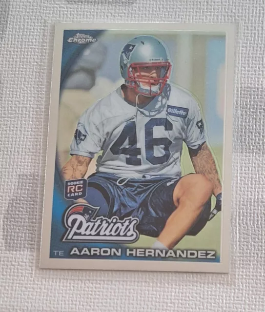NFL Aaron Hernandez Rookie RC New England Patriots Topps Chrome Football Karte