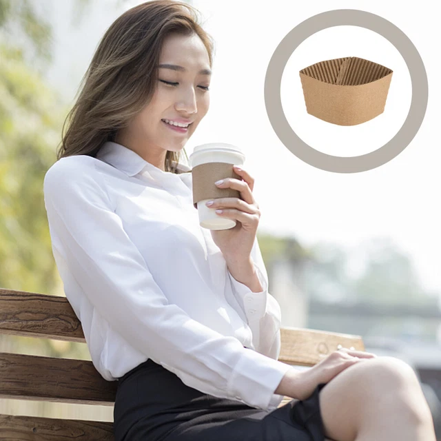 Juegos de 50 tazas de café desechables con manga botella de agua