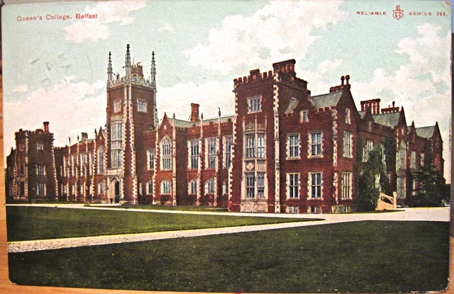 Irish Postcard QUEEN'S COLLEGE University Belfast Northern Ireland 1906 Reliable