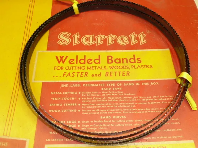 New! Starrett 12' X 1/2" X .025" Bandsaw Blade, 1200F