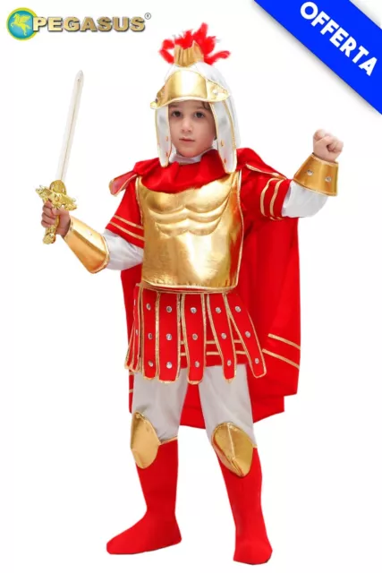 Costume centurione romano bambino vestito carnevale pegasus ragazzo