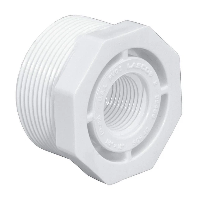 Buje reductor APROBADO GRAINGER 439168, 1 1/4 x 1 in, NPT, PVC