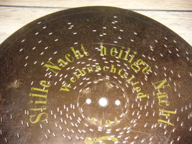 Stille Nacht heilige Nacht Polyphon Weihnachtsplatte 24,3cm christmas 9 1/2"disc