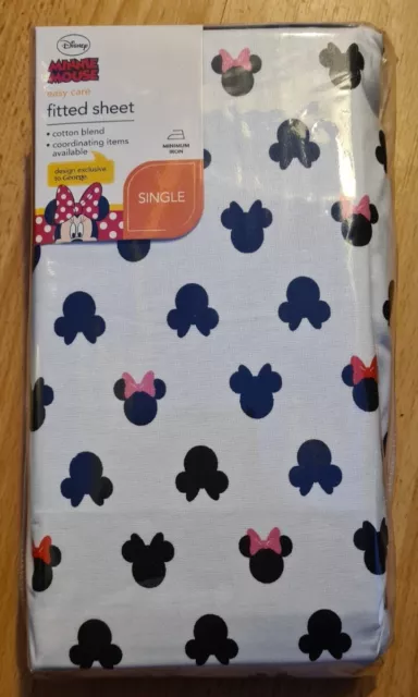 Disney Mickey Minnie Mouse Spannbettlaken Einzelbettwäsche