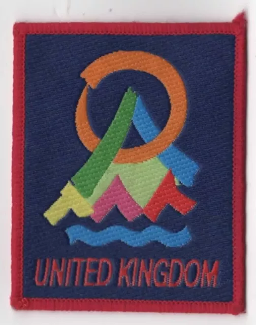 United Kingdom World Jambore Contingent Patch RED Bdr. [INT752]