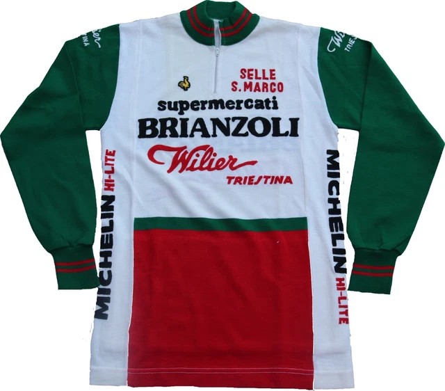 Maillot De Cyclisme Vintage Supermercati Brianzoli Michelin Hi-Lite - Années 80, Taille S - Italie - Occasion
