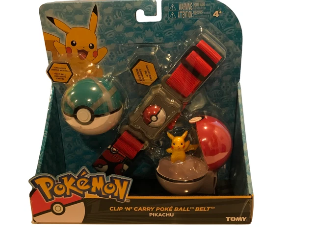 Pokemon Clip N Carry Poke Ball Belt  Tomy Pikachu Exclusive Net Pokeball Gift