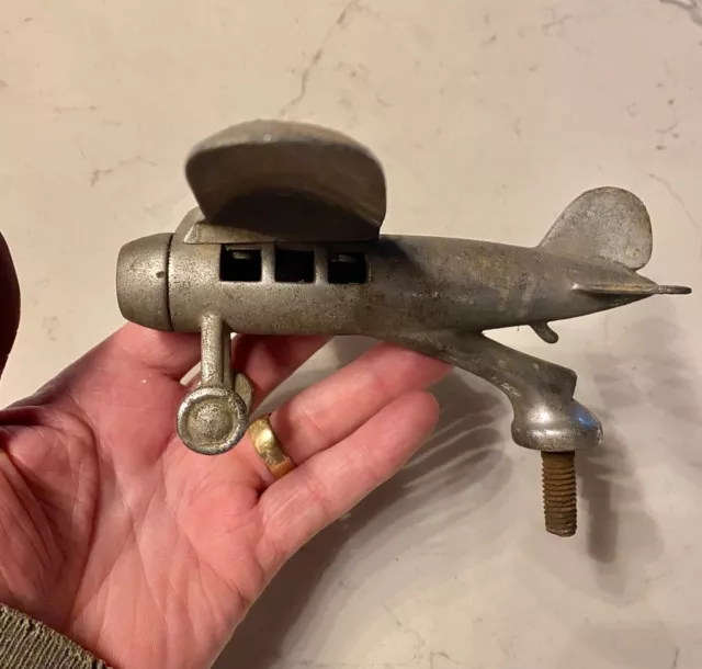 Lindbergh Airplane Hood Ornament - 1920’s Radiator Cap - Faith Co. Products