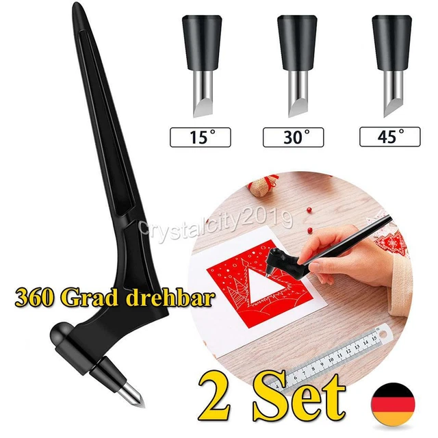 2 Satz Schneide Papier Schneidwerkzeuge mit Werkzeug Craft Messer 360° Klinge