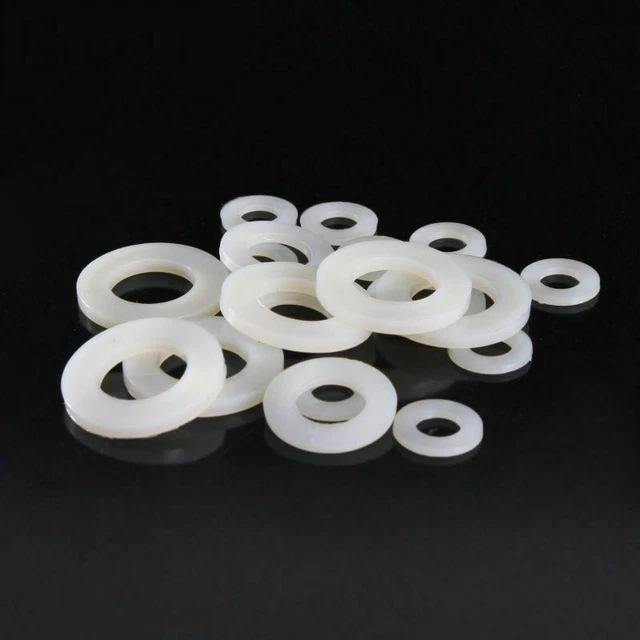 100 Stück PVC Unterlegscheiben M2-M10 - Schwarze Isolationsscheiben