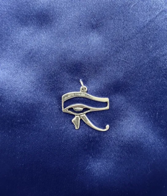 Reversible Eye of Ra & Eye of Horus sterling silver pendant. Get two in one!