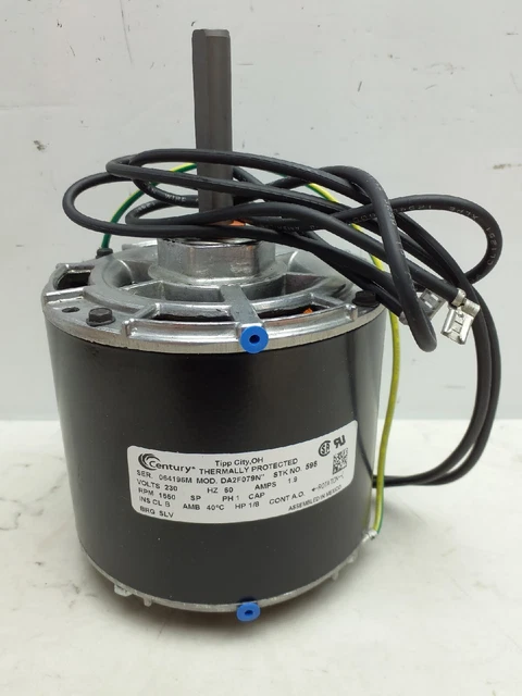 Century 598 Condenser Fan Motor Trane OEM Replacement 1/8 Hp 230V 1 Ph DA2F079N