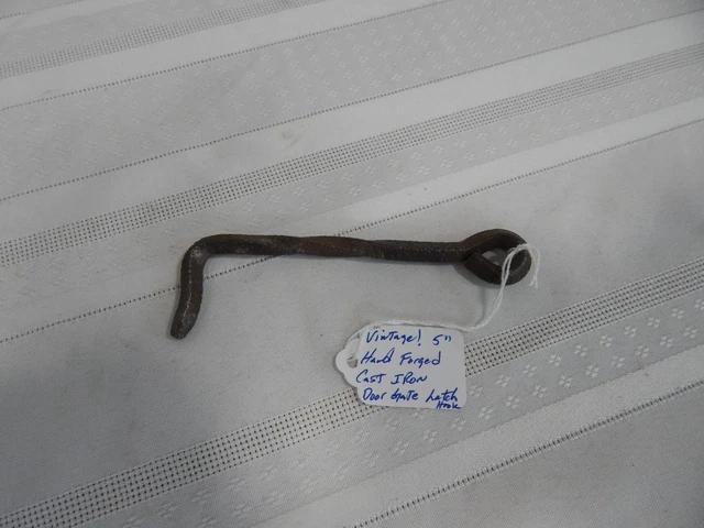 Vintage! 5" Hand Forged Cast Iron Door Gate Latch Hook