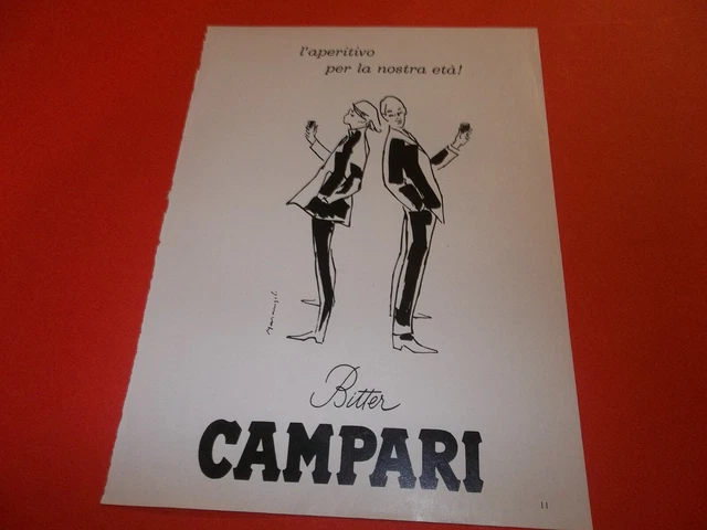 Pubblicita'  1965  Bitter Campari  Aperitivo Per La Nostra Eta' Ill. Marangolo