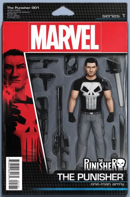 Punisher 1 (Vol 10, 2016) Nm Jtc John Tyler Christopher Action Figure Variant