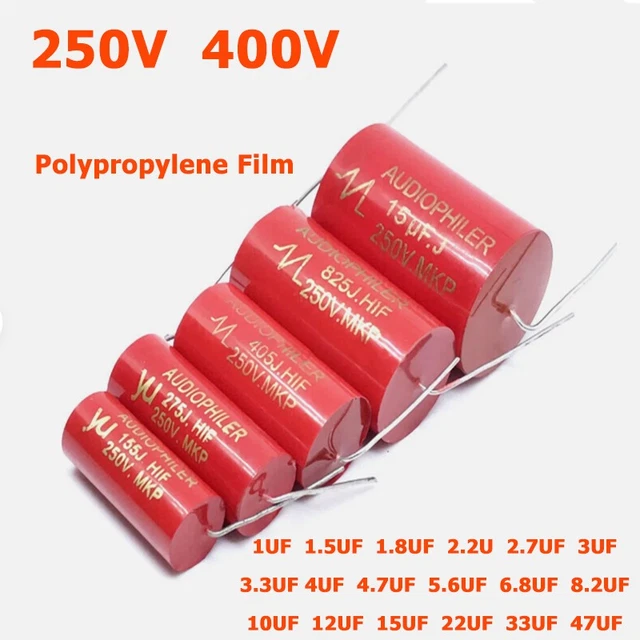 thumbnail interactive-video image 1 of Axial 250V Non-Polarized Crossover Capacitor – 5% Tolerance (Choose 1µF To 10µF) For Speakers 1 of 5