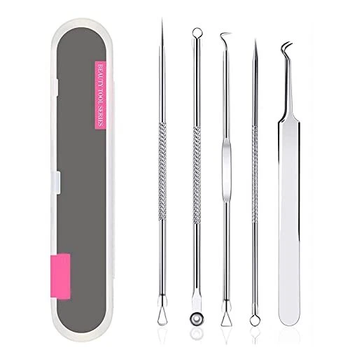 Rnitle 5 Pièces Blackhead Remover OutilPimple Extractor Acne aiguille Blackhe...