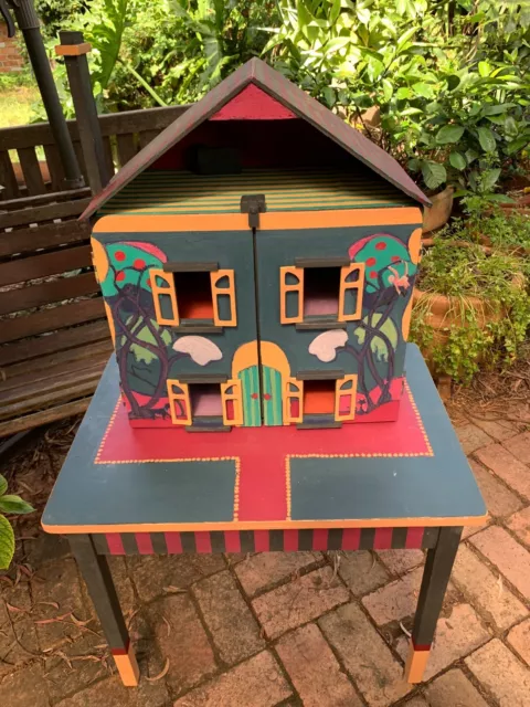 dolls house painted by an artist