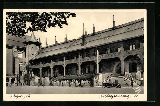 Ansichtskarte Königsberg, Schlosshof Blutgericht