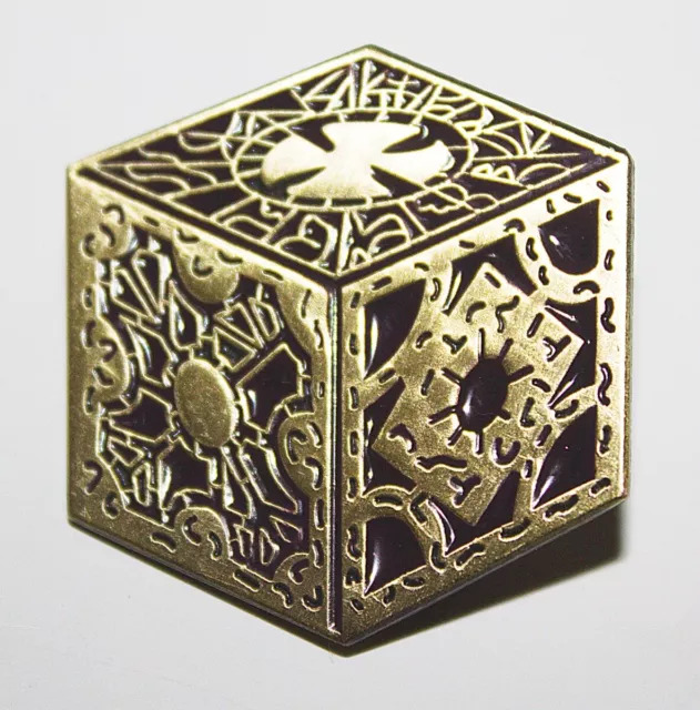 Hellraiser Movies Lemarchand's Puzzle Box Metal Enamel Pin Clive Barker UNUSED