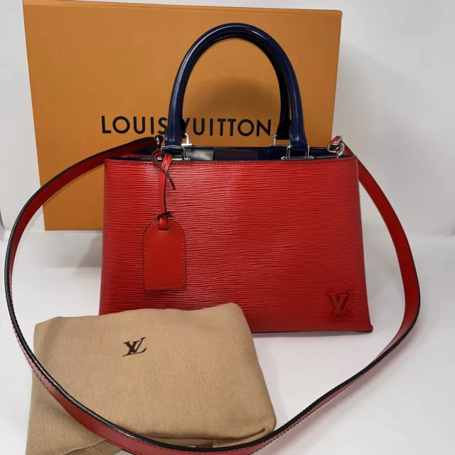Louis Vuitton Epi Monso Leather Red Gold 2way Handbag 9