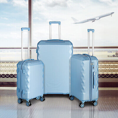 Set of 3 Modern Travel Suitcase Hardside Luggage Set Spinner Wheel 20/24/28"