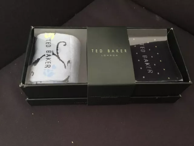 Ted Baker Socks - Size 7-11 - 3 Pairs in Presentation Gift Box - Originally  £25