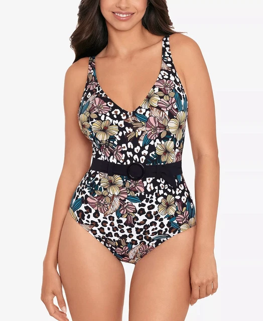 Skinny Dippers Women's Lickity Split One Piece Swimsuit Black Size Large