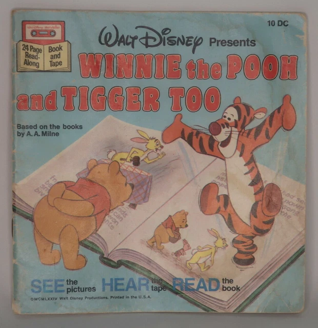 VTG Disneys Winnie the Pooh Tigger Too Book Read Along