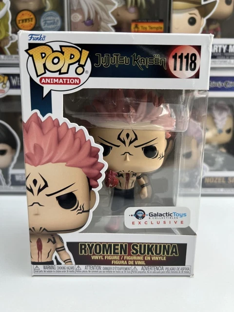 Funko Pop! Jujutsu Kaisen Ryomen Sukuna Glow In Dark Chase #1118 With Heart & Box Protector Case