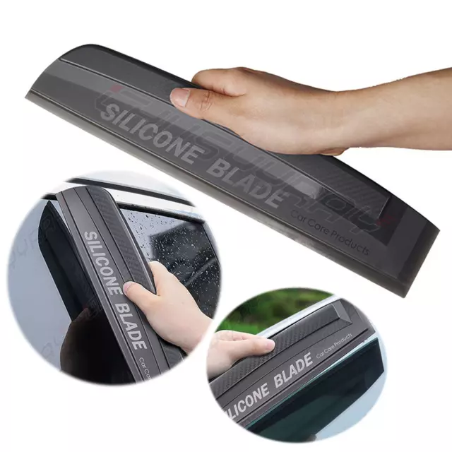 Non-Scratch Soft Silicone Car Wrap Window Water Wiper Drying Blade Clean Scraper